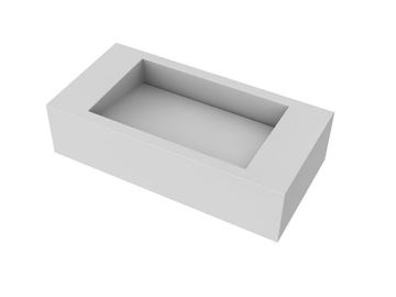 CUBATECNO - Wall-mounted single Solid Surface washbasin by MOMA Design - view 2